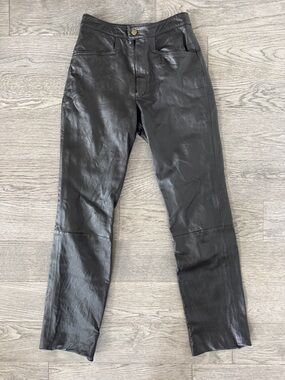 🌼WILSON🌼 Vintage Leather High Rise Straight Pants, Size 4